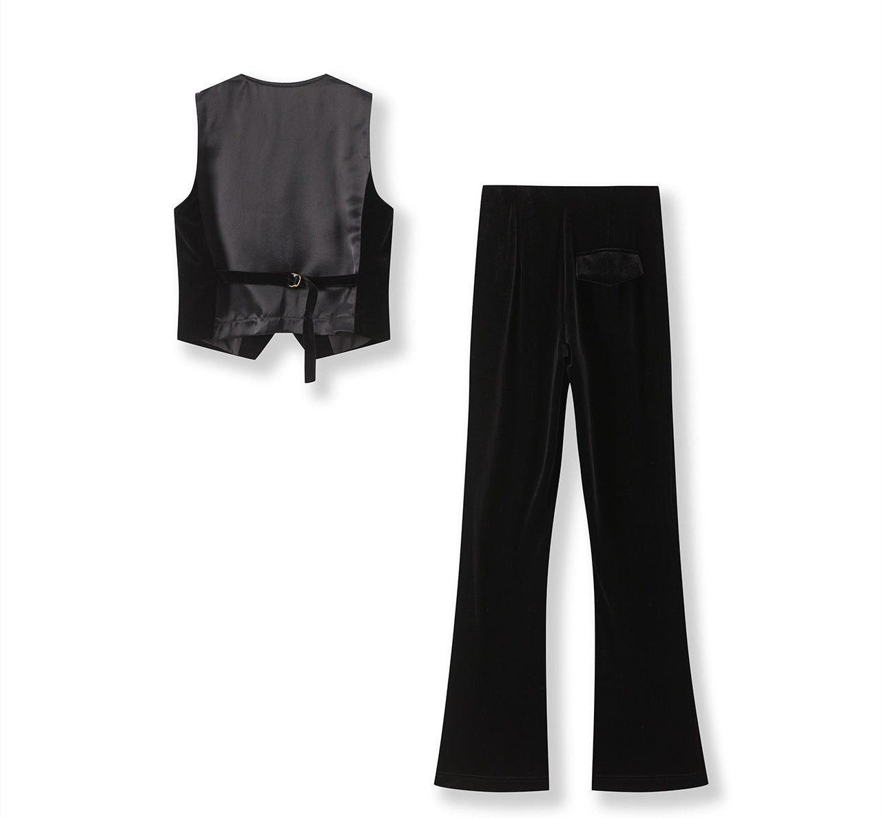 25ss French-style velvet two-piece set