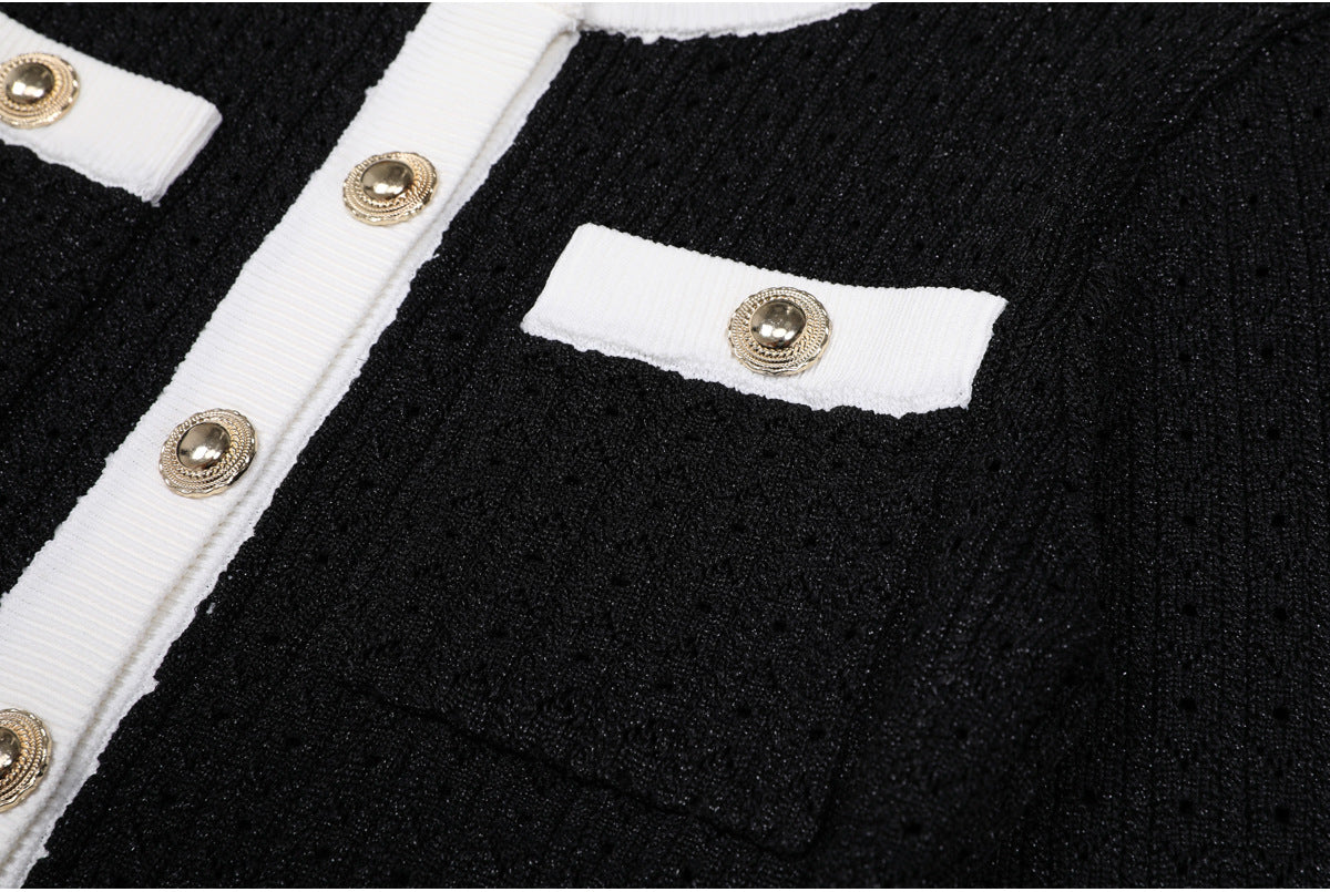 25ss Spring and Autumn knitted cardigan skirt set