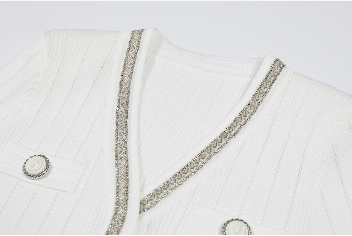 25ss A versatile and slimming beaded hip-hugging dress