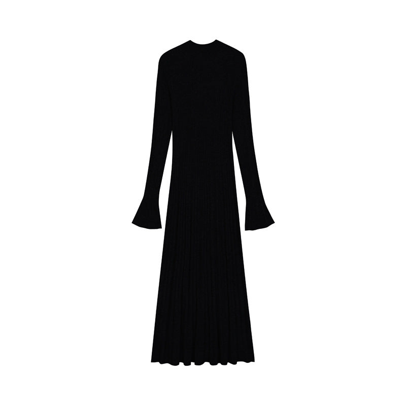 25ss Elegant woolen base knitted dress for autumn and winter