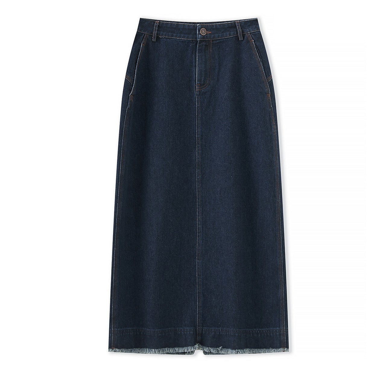 25ss Retro classic Hong Kong-style slit high-waisted denim dress