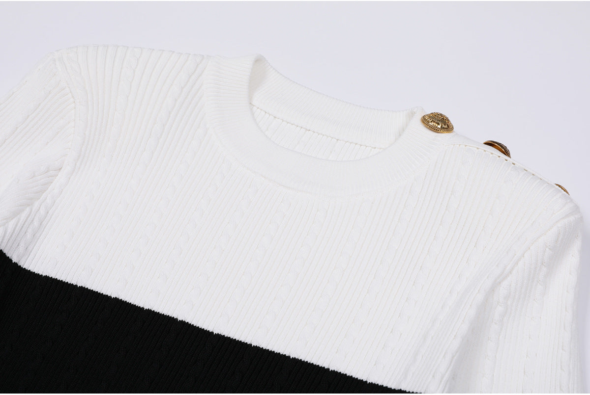 25ss A versatile wool blend knitted sweater for spring and autumn