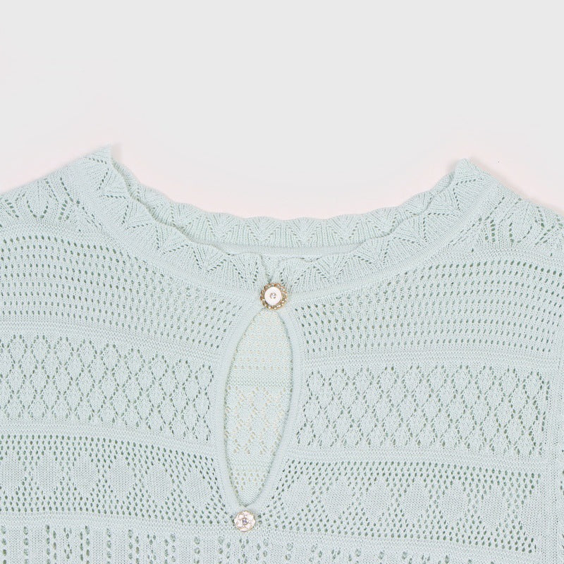 25ss Mid-length knitted dress for spring and summer