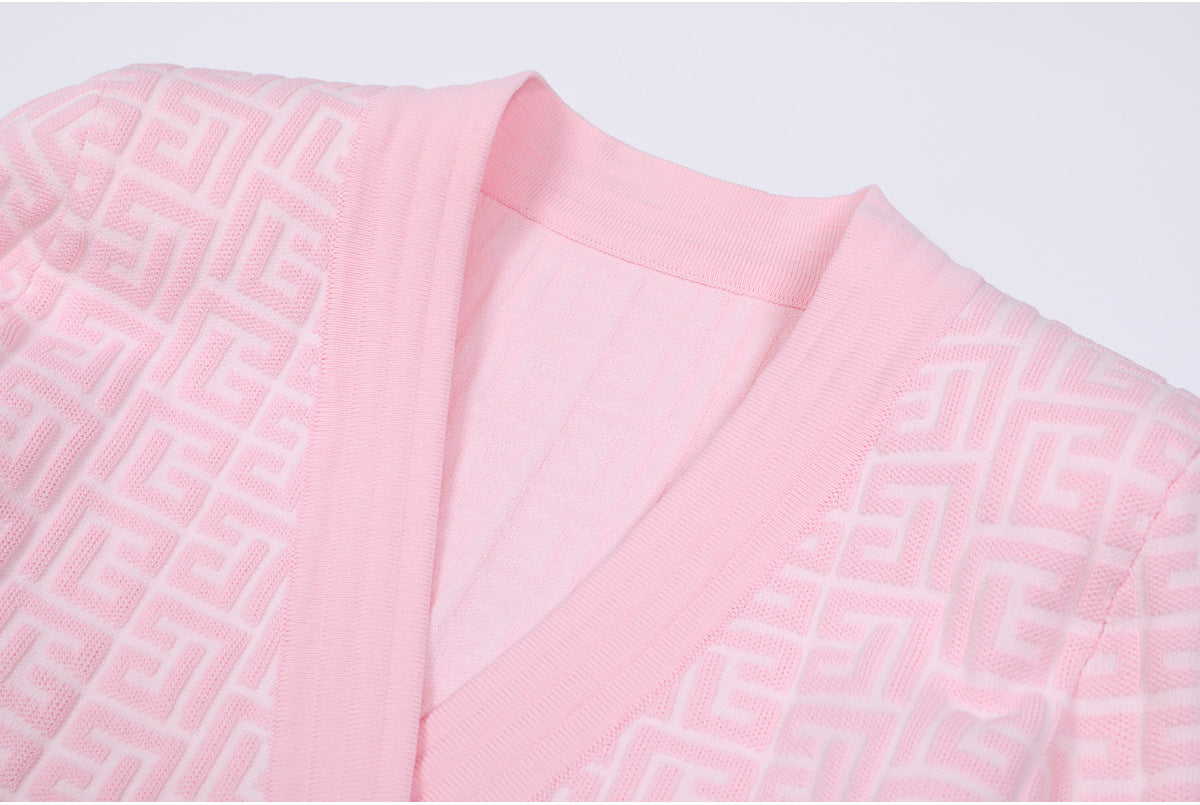 25ss Spring and Autumn fashion knitted top dress set