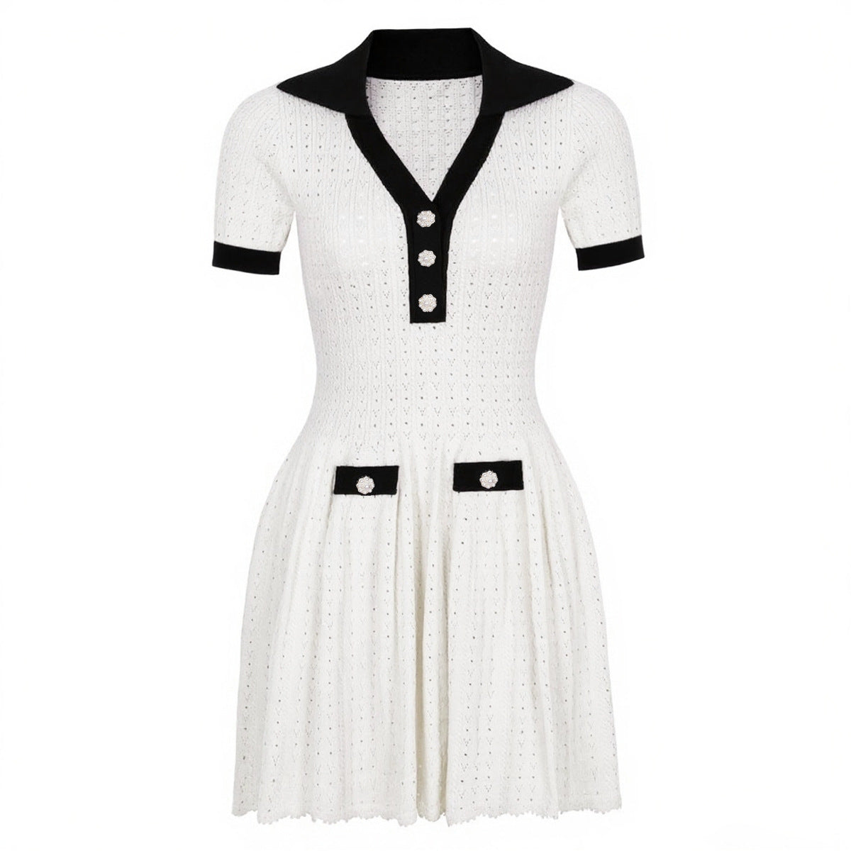 25ss A slimming knitted dress for European and American socialites