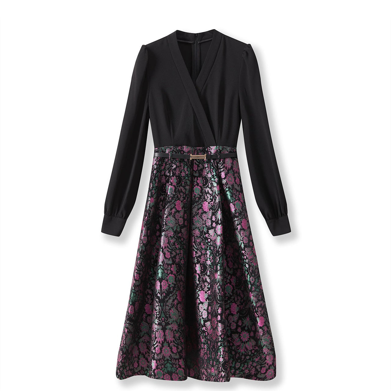25ss Chenille jacquard fake two dresses