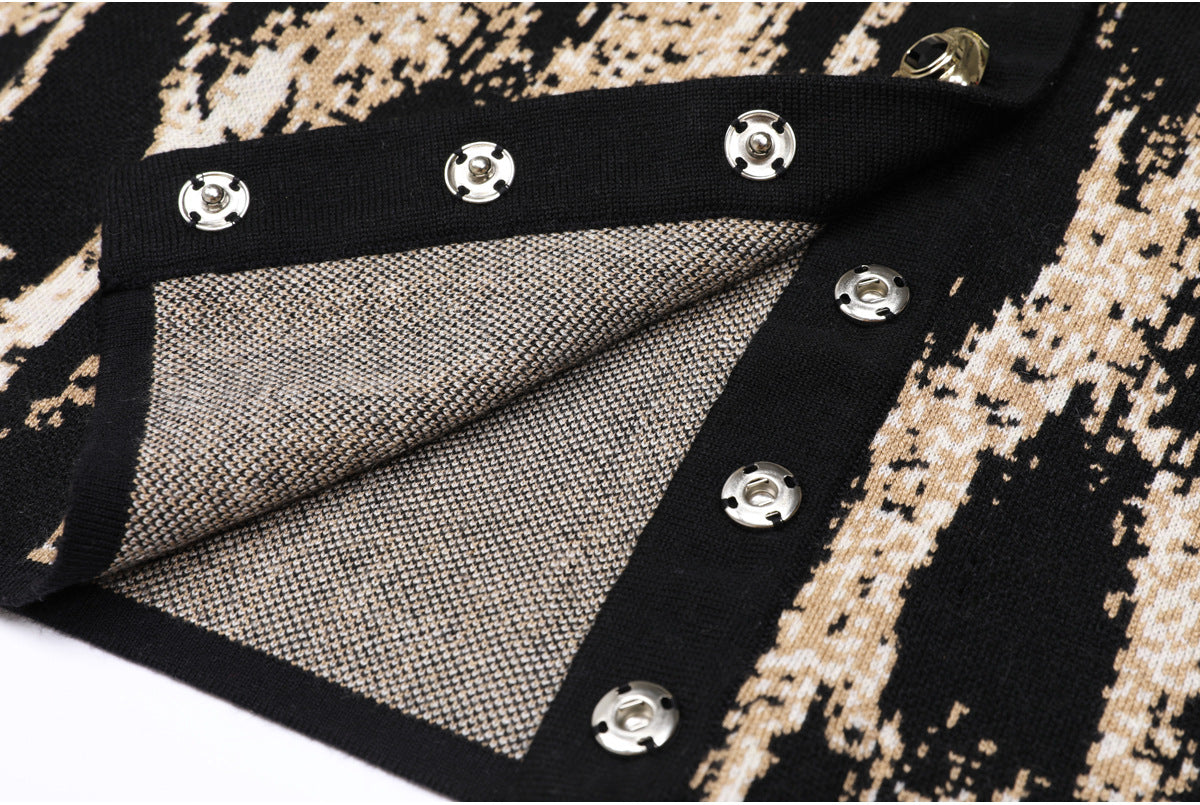 25ss European and American fashionable knitted suit dress