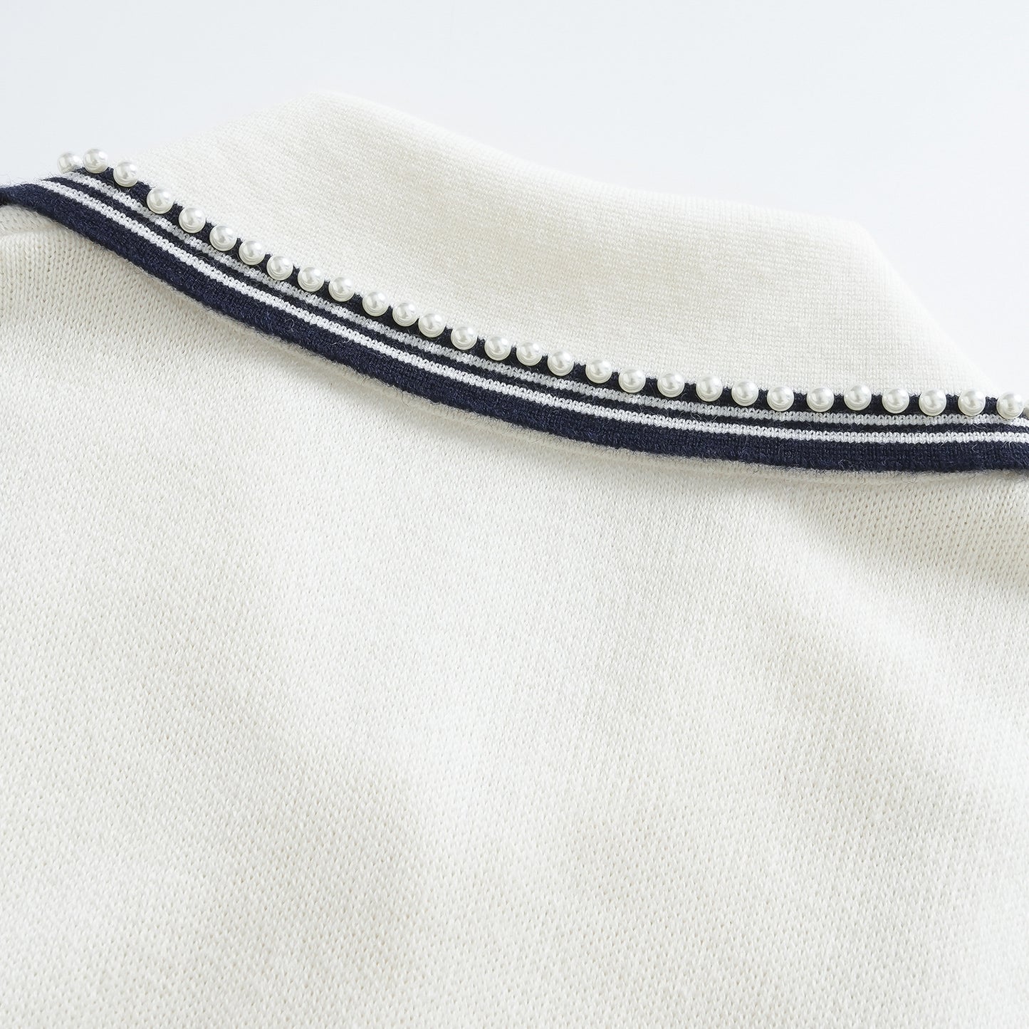 25ss polo collar stylish A-line knitted dress