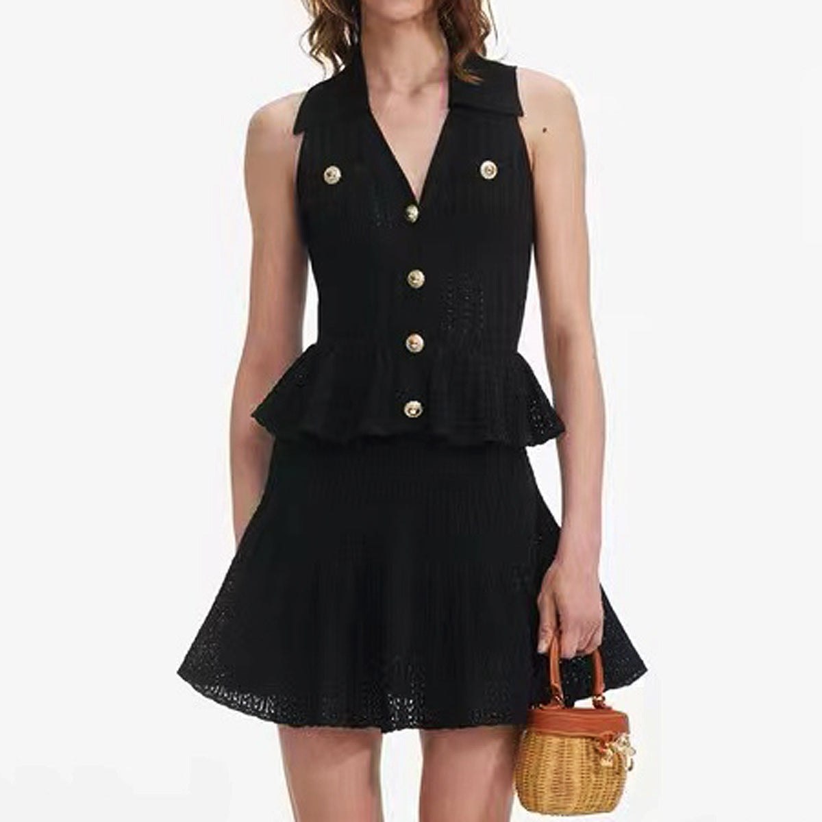 25ss A sleeveless dress for a European and American socialite