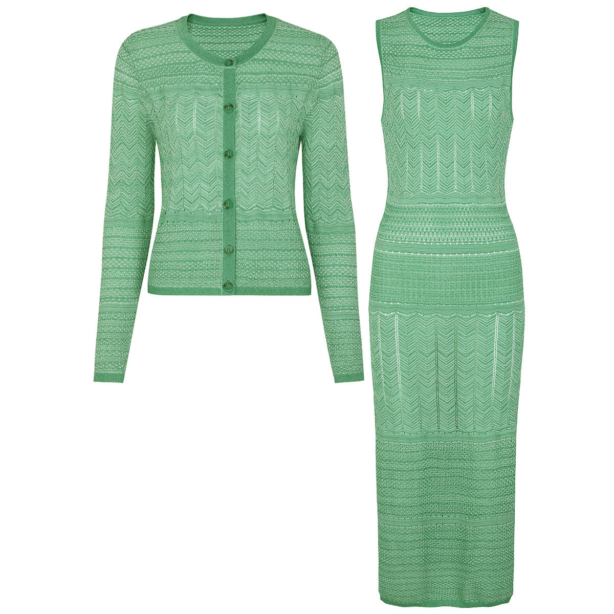 25ss Top coat: sleeveless fitted dress set