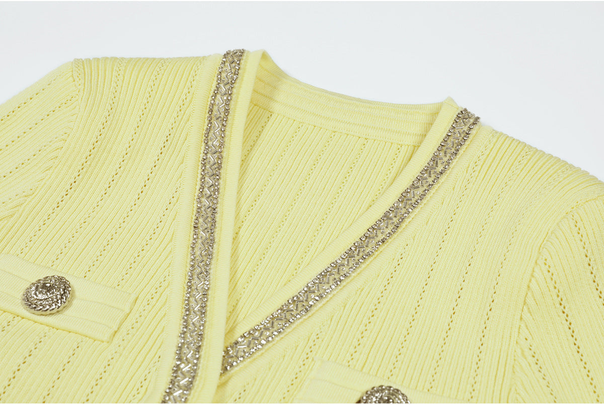 25ss A versatile and slimming beaded hip-hugging dress