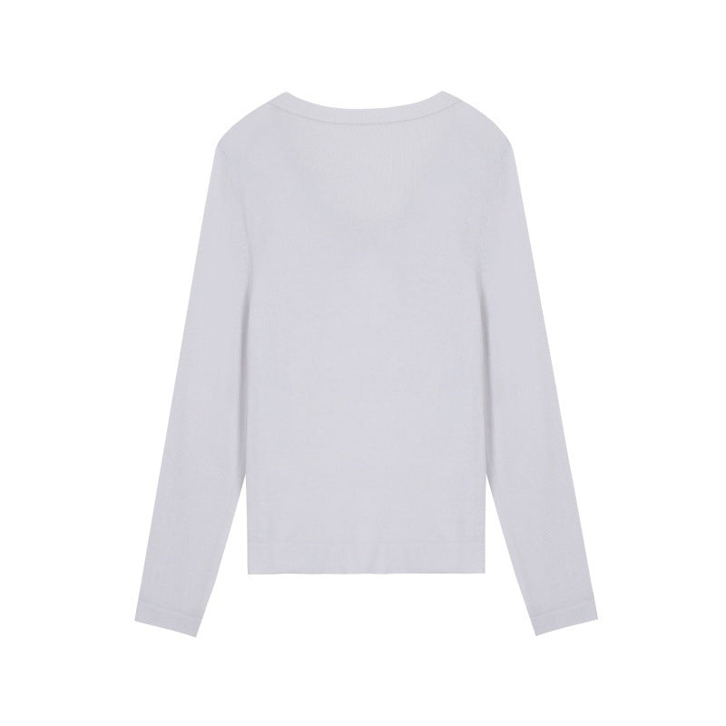 25ss Elegant autumn and winter Tencel wool knitted sweater