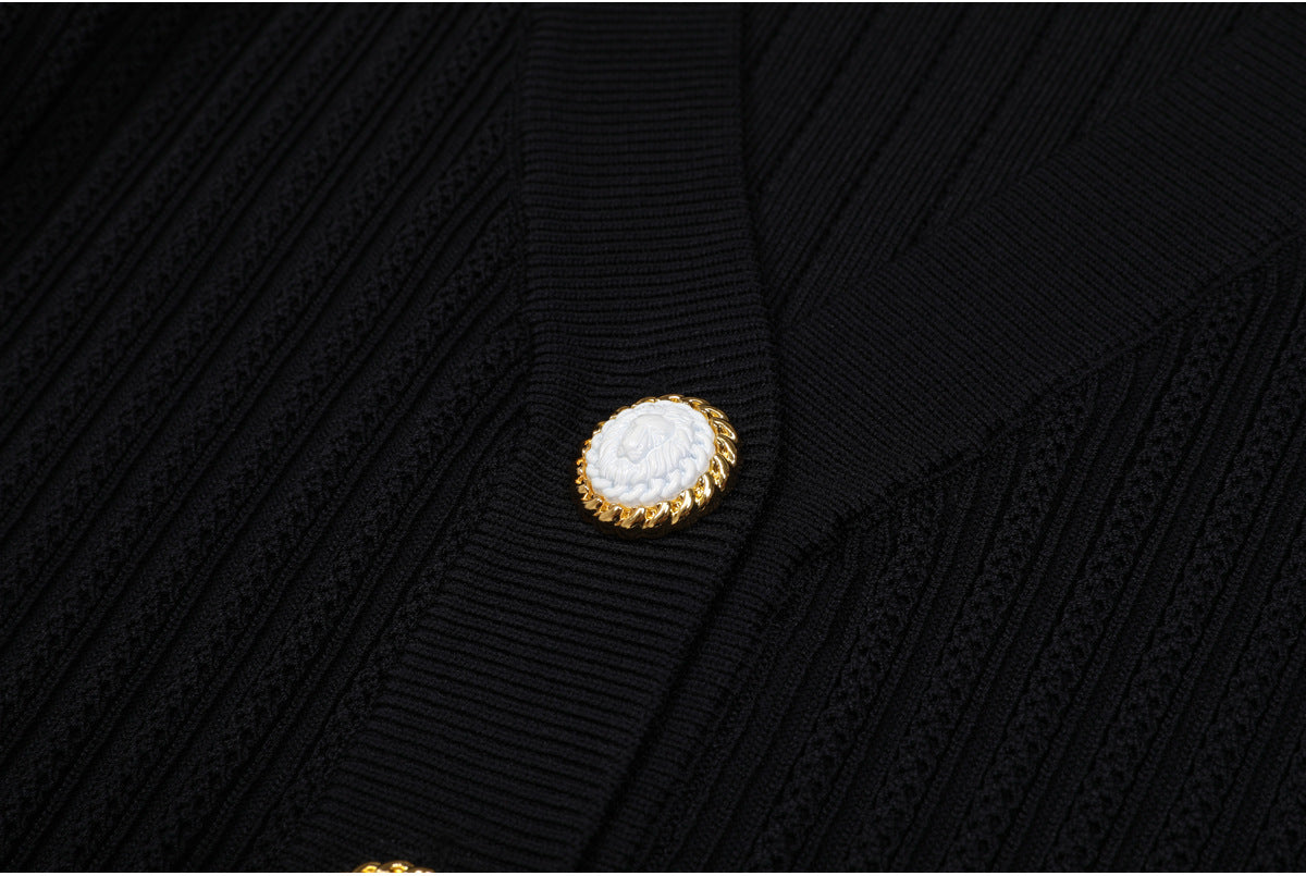 25ss European and American spring and autumn knitted sweater coat