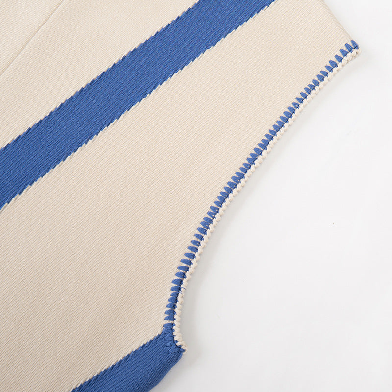 25SS Sleeveless mid-length knitted dress