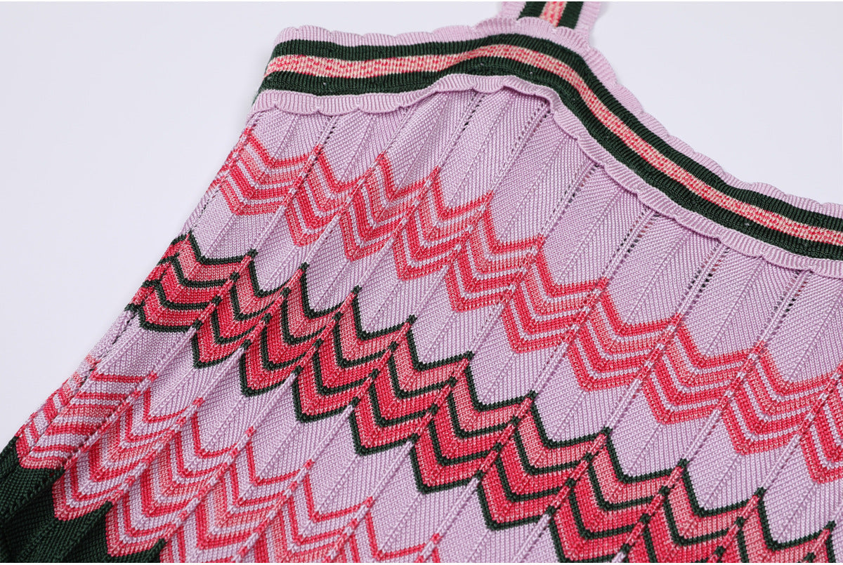 25ss A sleeveless knitted dress for socialite