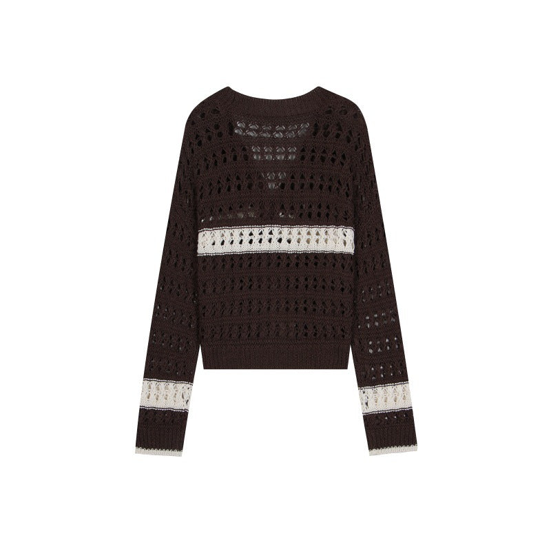 25ss Old Qian style's high-end autumn and winter knitted cardigan