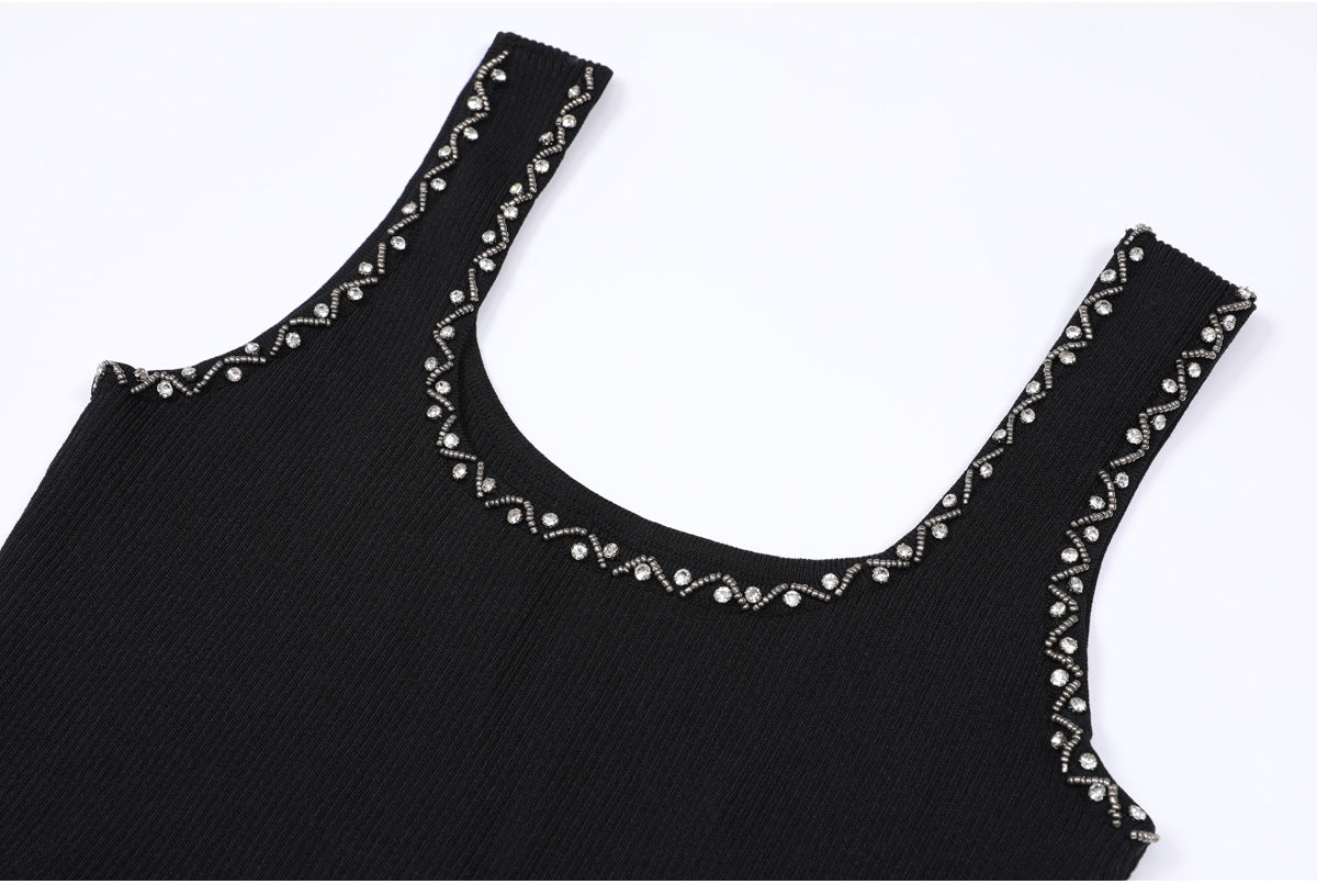 25ss Knitted dress for European and American socialites