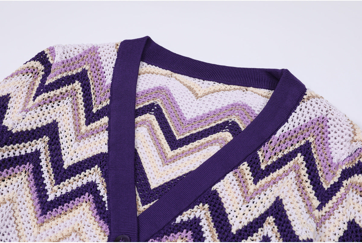 25ss Slimming long-sleeved knitted sweater coat
