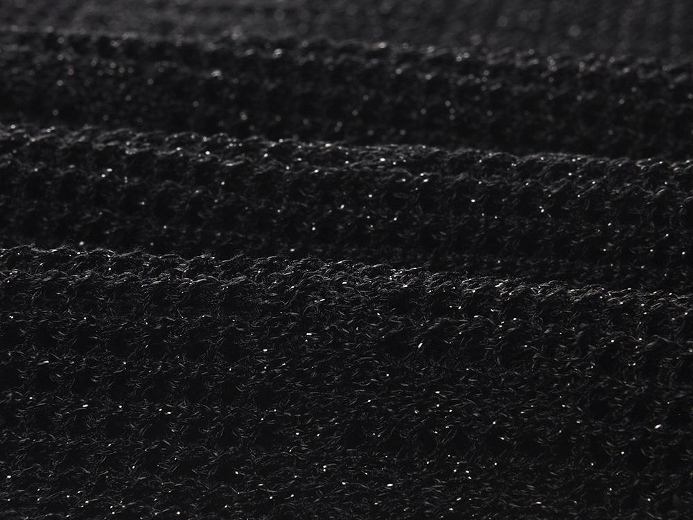25ss Classic and elegant black bow knitted dress