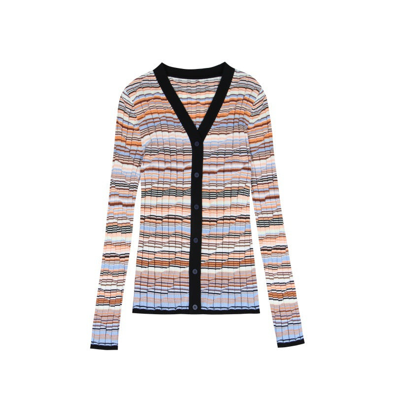 25ss Elegant tencel cotton knitted cardigan for autumn and winter