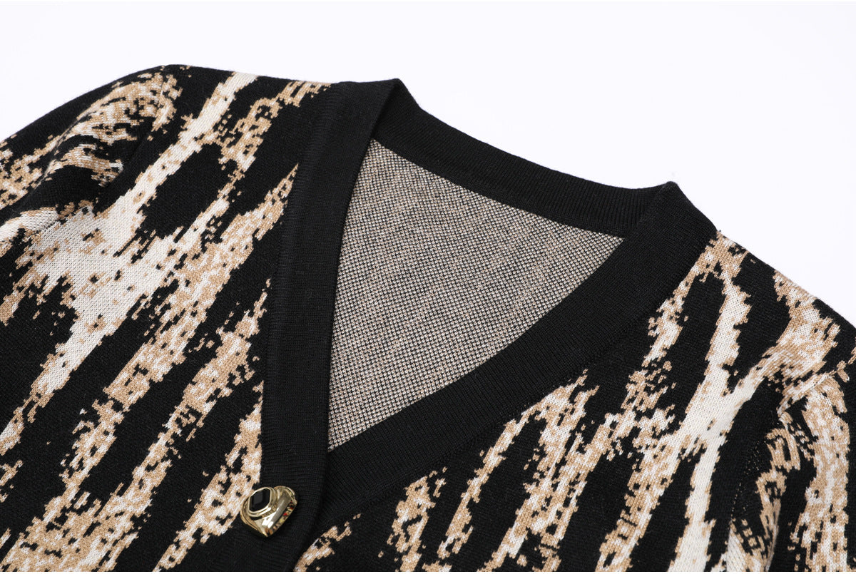 25ss European and American fashionable knitted suit dress