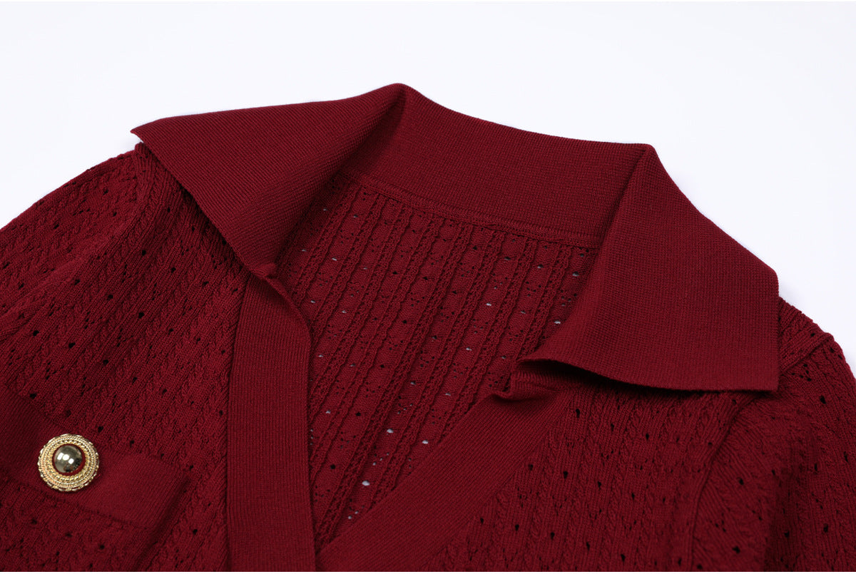 25ss European and American fashionable knitted dress