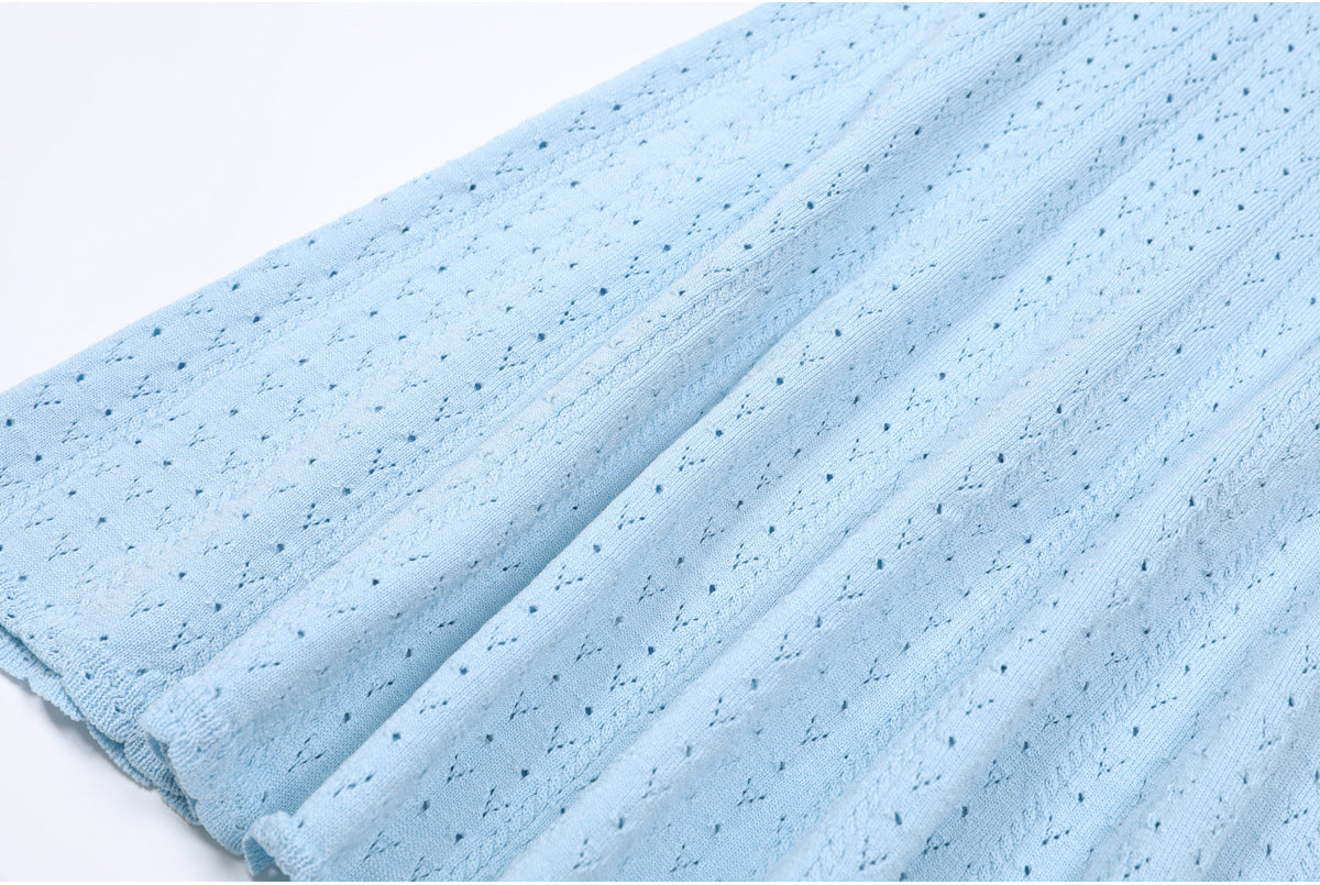 25ss European and American spring and autumn fashion knitted dress