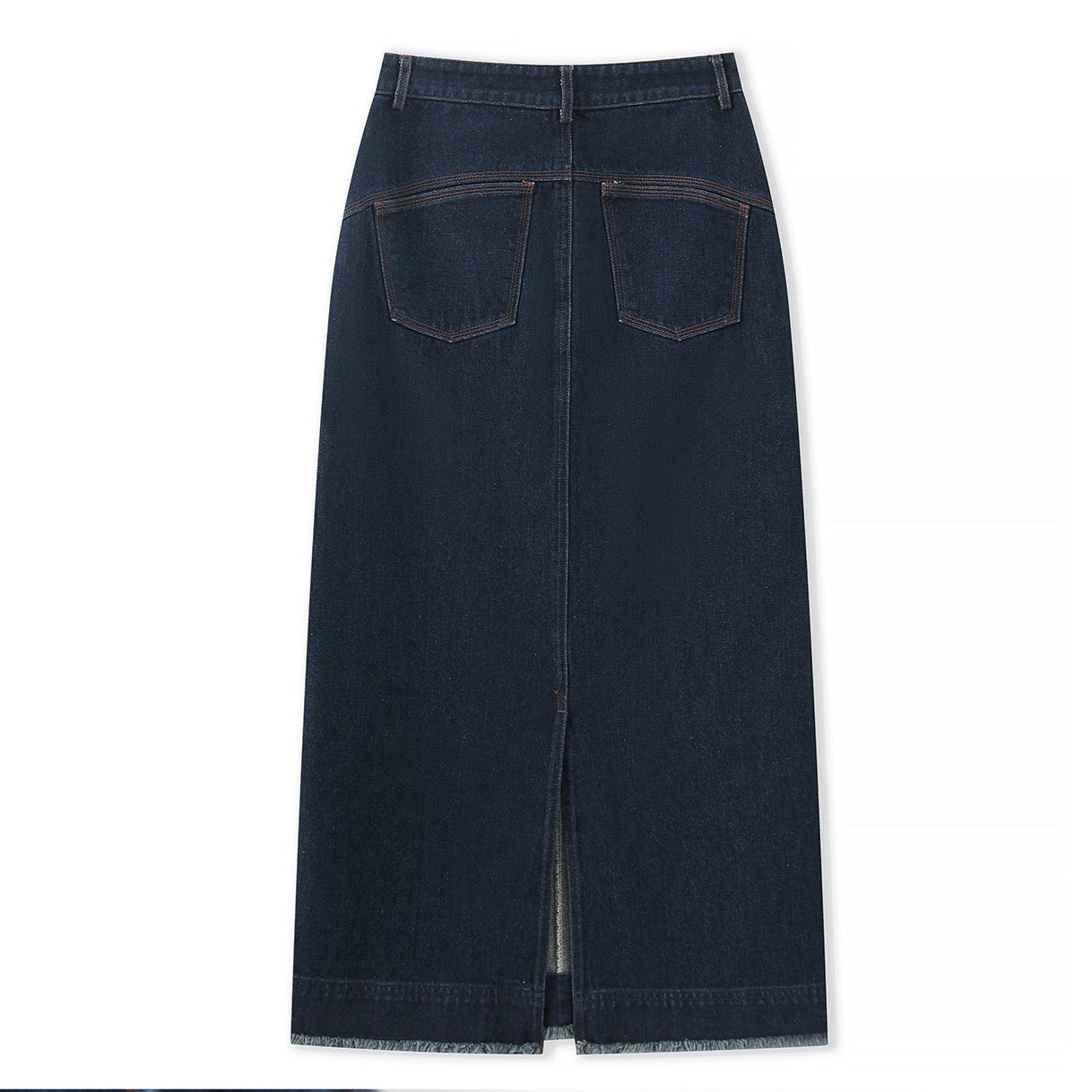 25ss Retro classic Hong Kong-style slit high-waisted denim dress