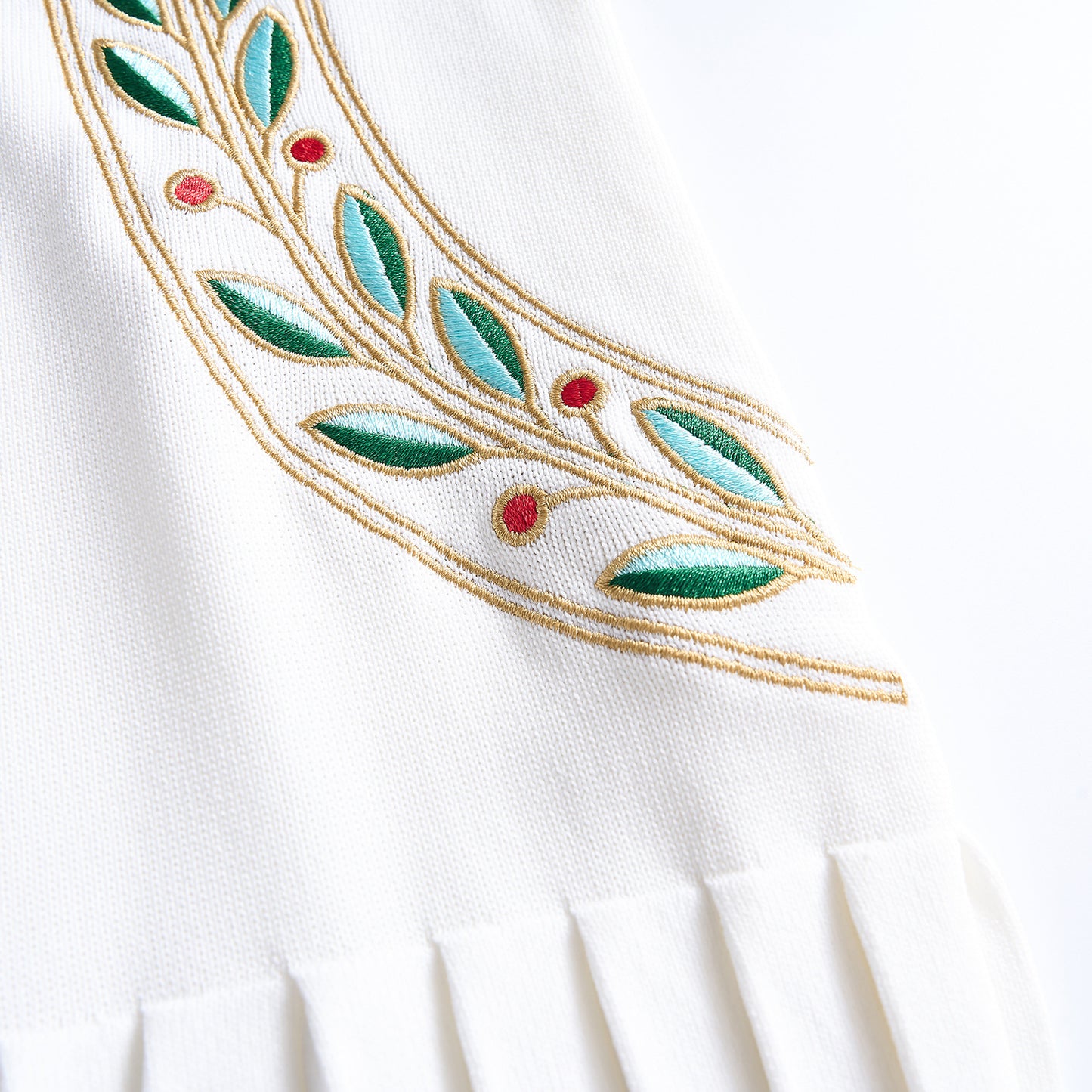 25ss polo collar embroidered body-hugging skirt