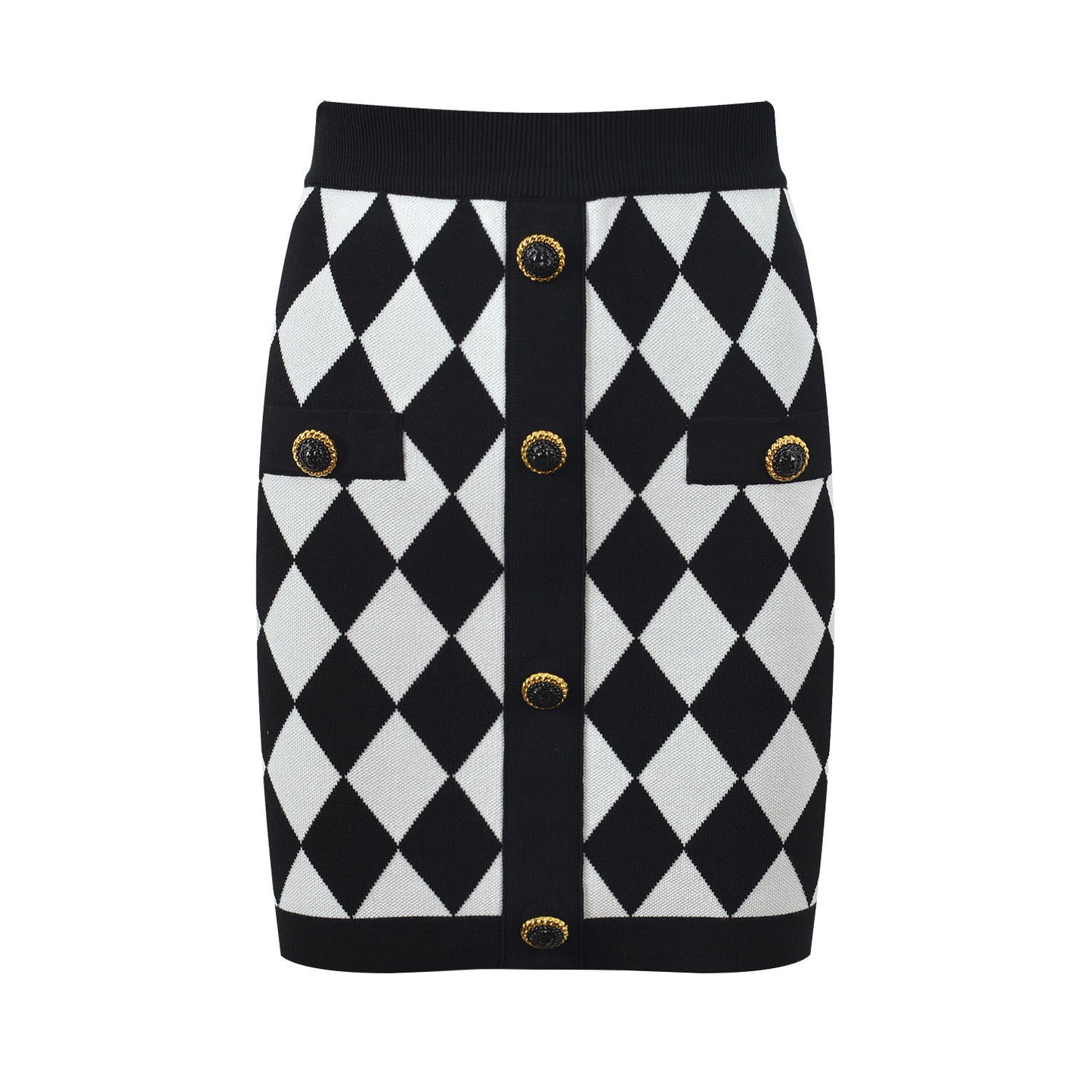 The same style of knitted body-hugging skirt set as Mi Mi