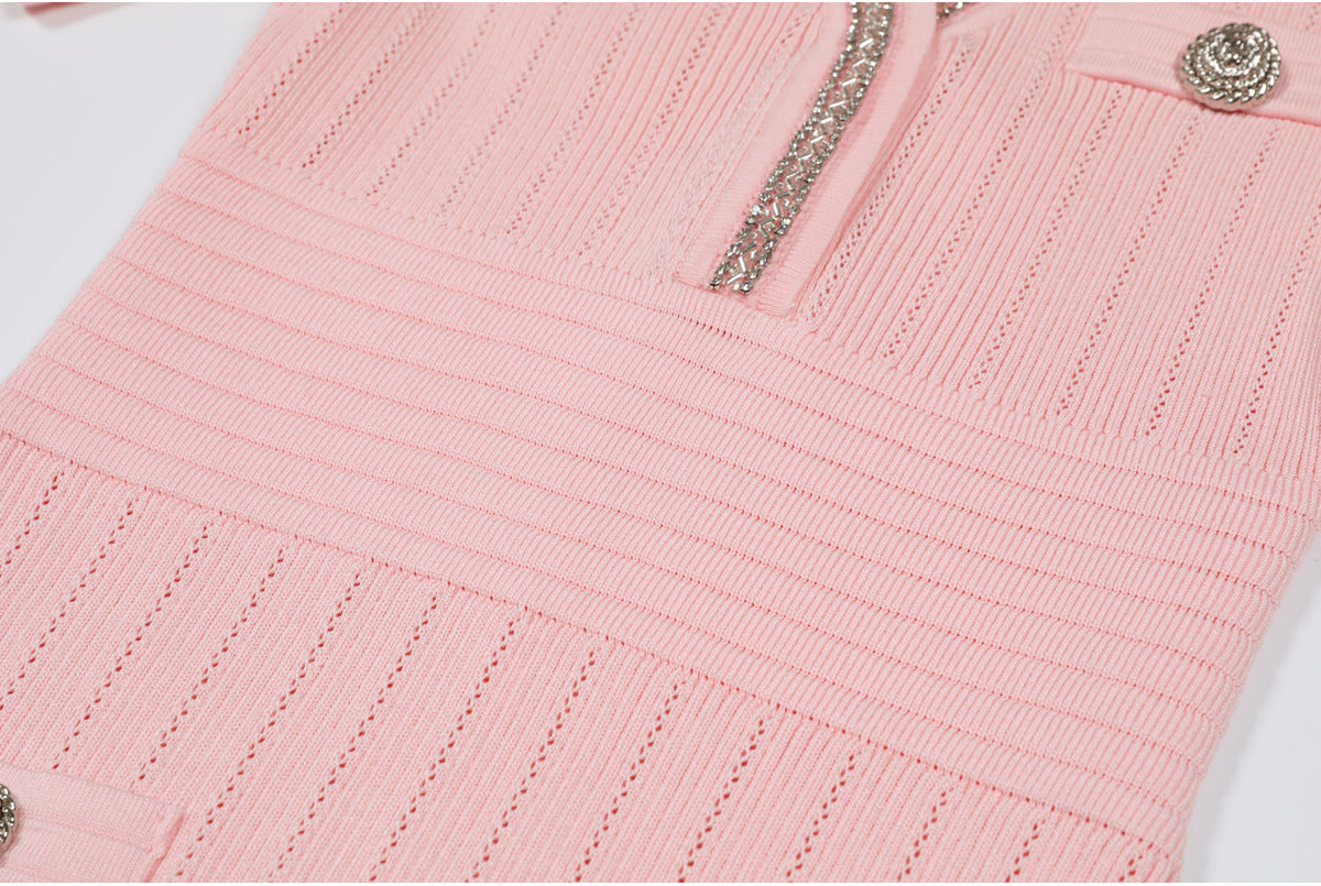 25ss A versatile and slimming beaded hip-hugging dress