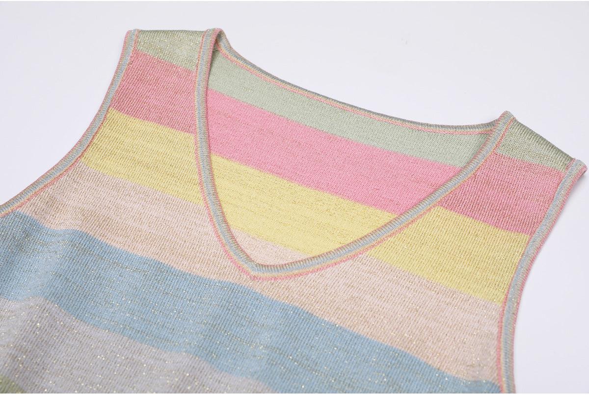 25ss European and American socialite vest dress