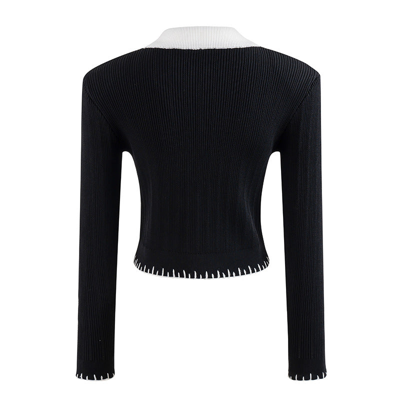 A high-quality knitted cardigan jacket