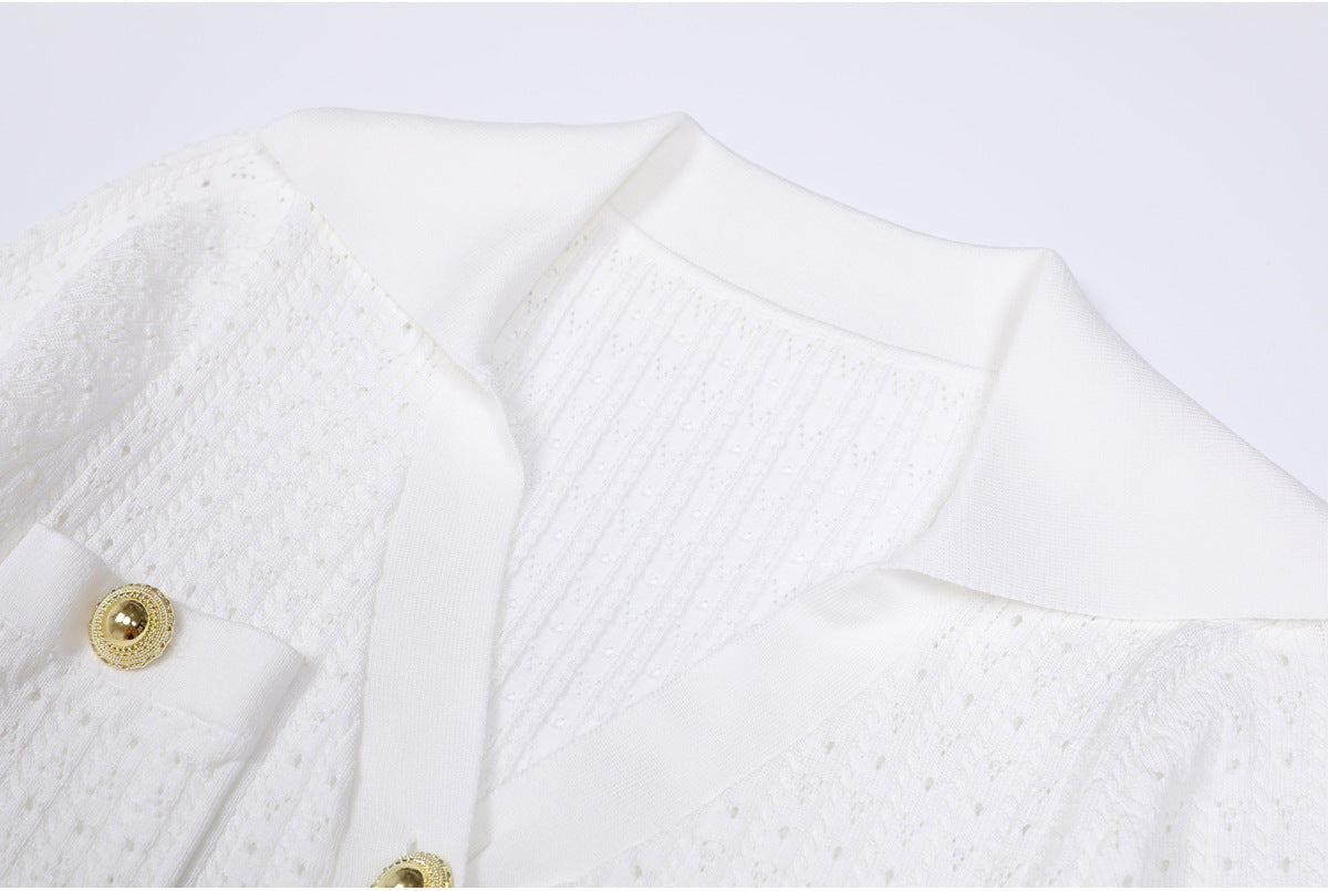 25ss European and American spring and autumn fashion knitted dress