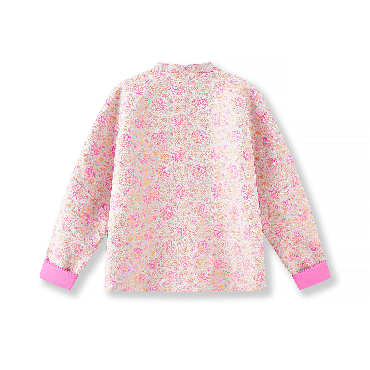 New Chin25ss ese-style auspicious dragon and lucky fish two-piece coat with copper coins and gold threads