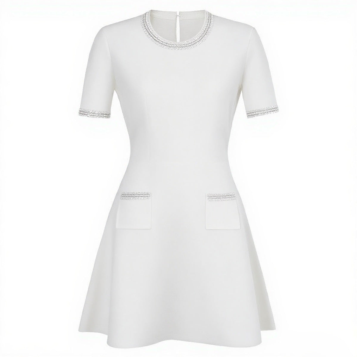 25ss European and American slimming knitted dress