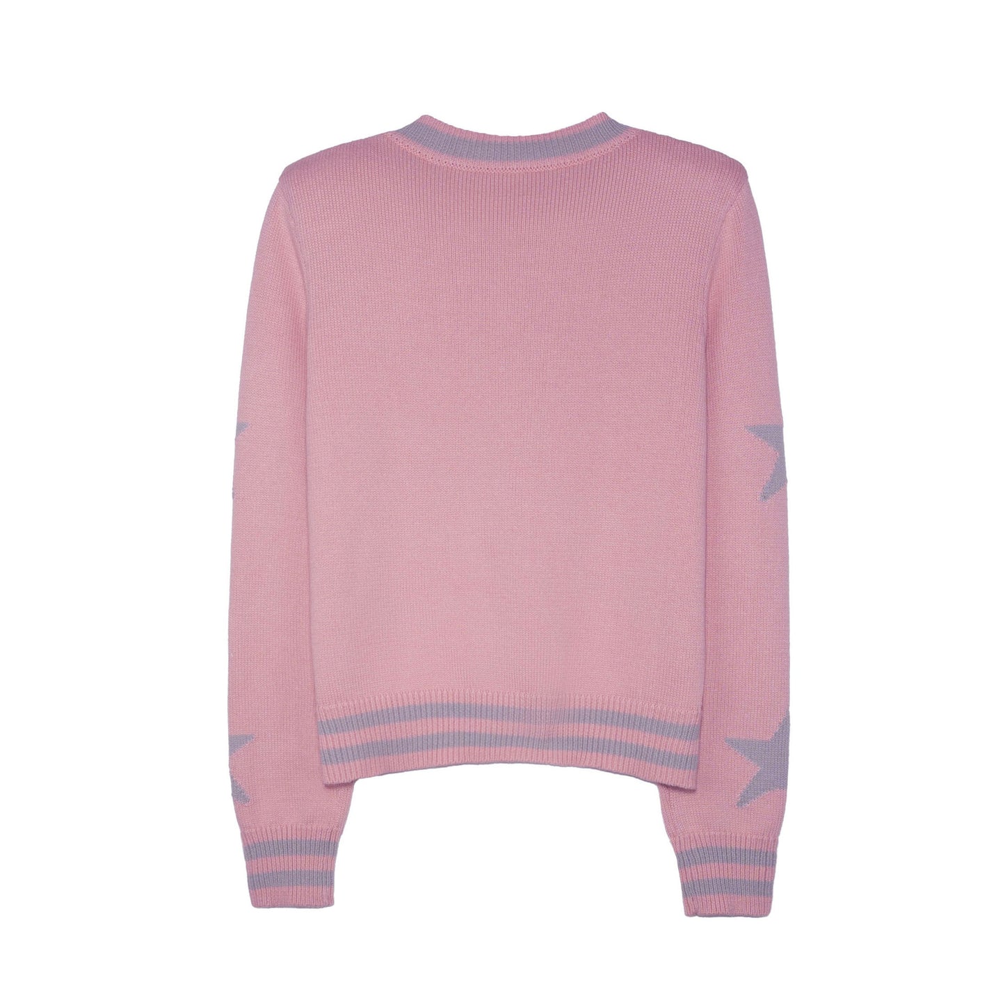 A chanel-style shoulder-padded knitted cardigan