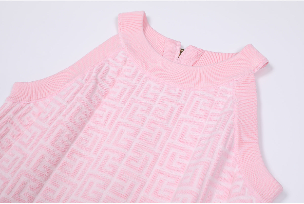 25ss Spring and Autumn fashion knitted top dress set