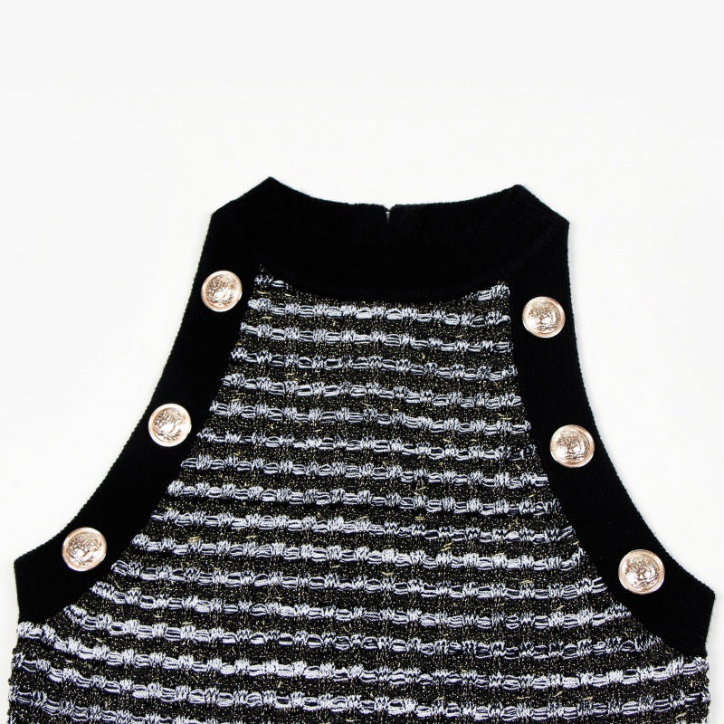 25ss Autumn and winter chanel-style knitted fashion casual set