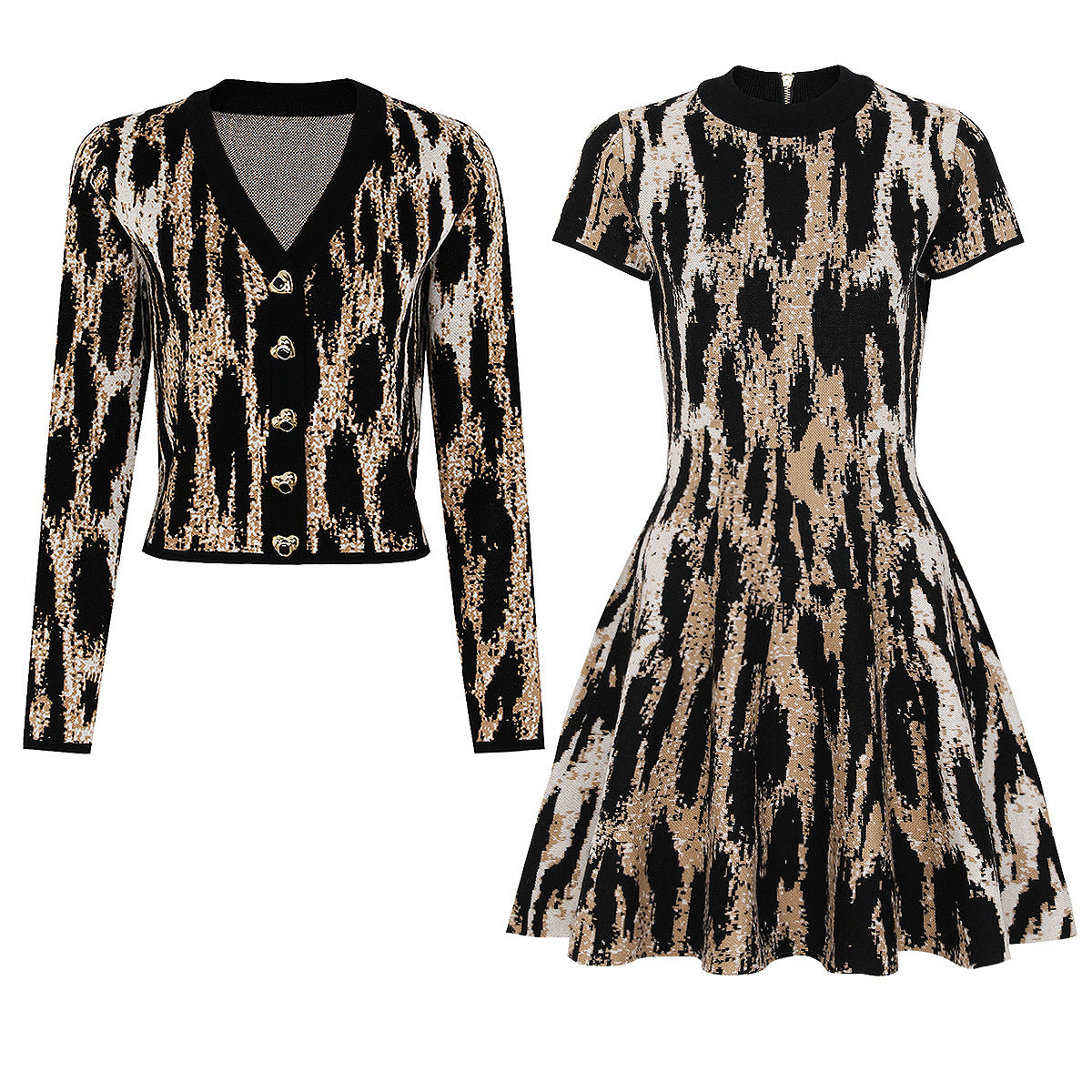 25ss European and American fashionable knitted suit dress