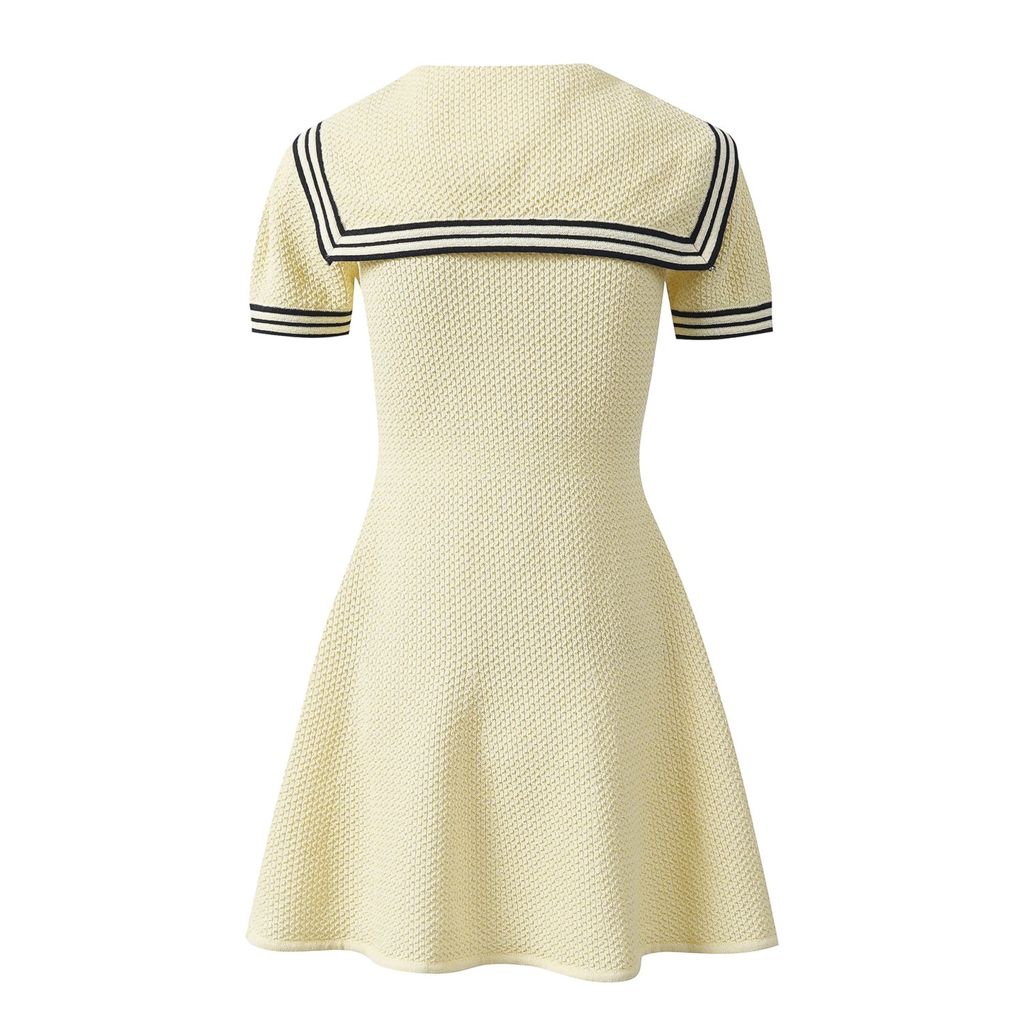 French-style, niche and youthful school-style knitted dress