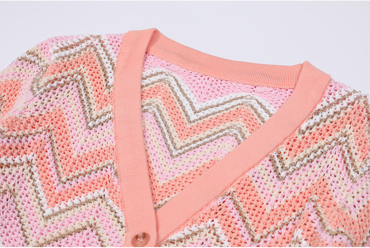 25ss Slimming long-sleeved knitted sweater coat