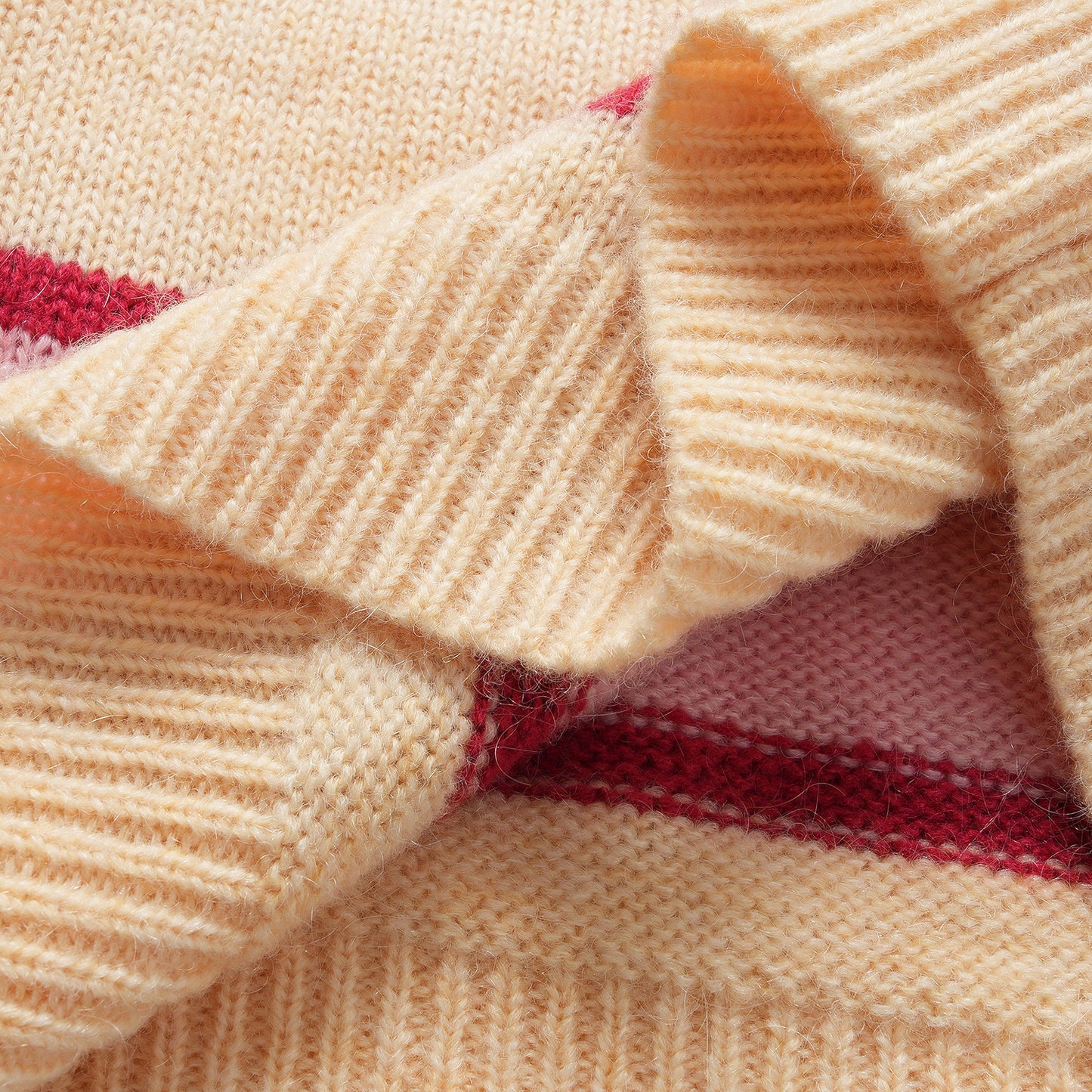 25ss Autumn color-block long-sleeved knitwear