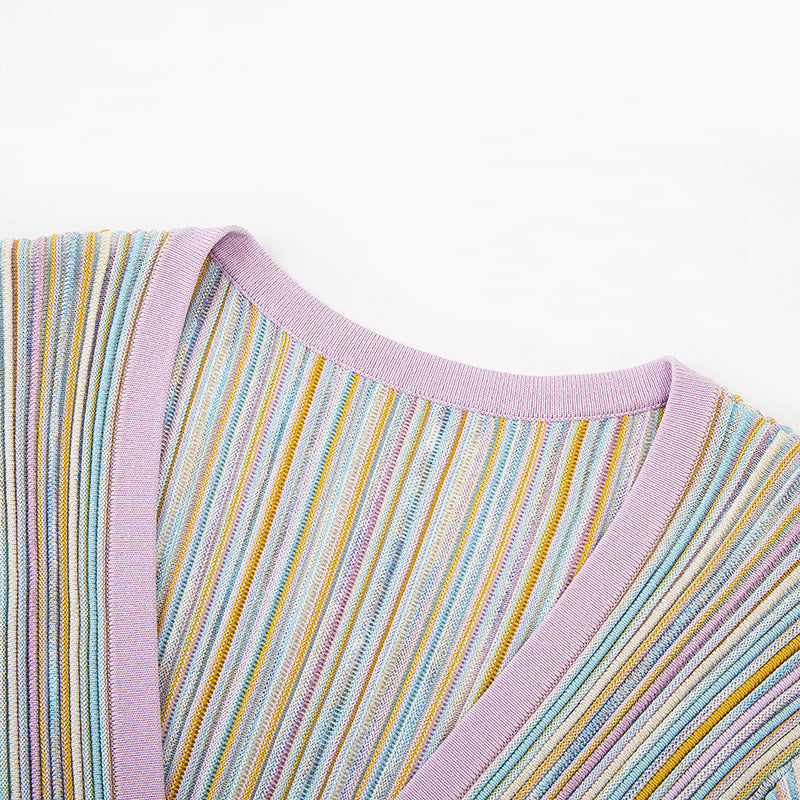25ss Spring and Autumn long-sleeved cinched waist dress