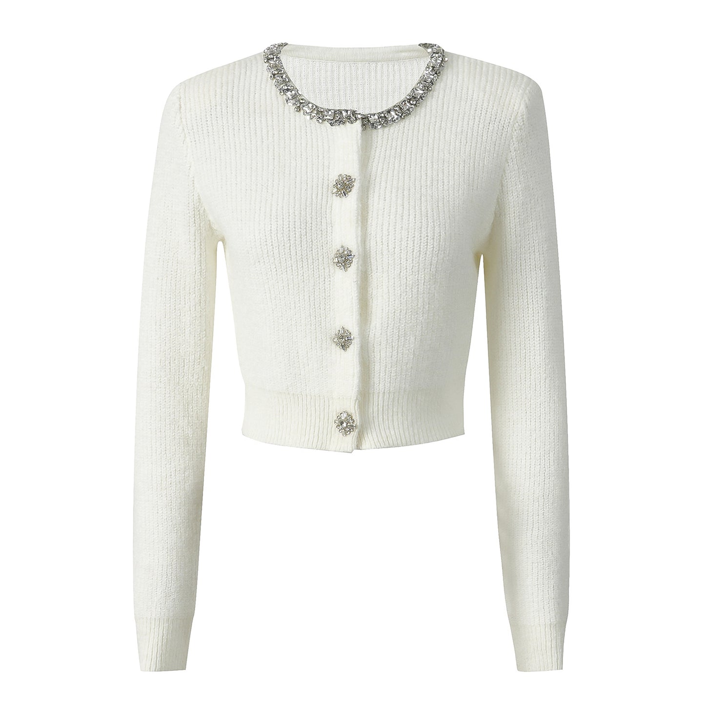 25ss A fashionable cardigan studded with diamonds in early autumn