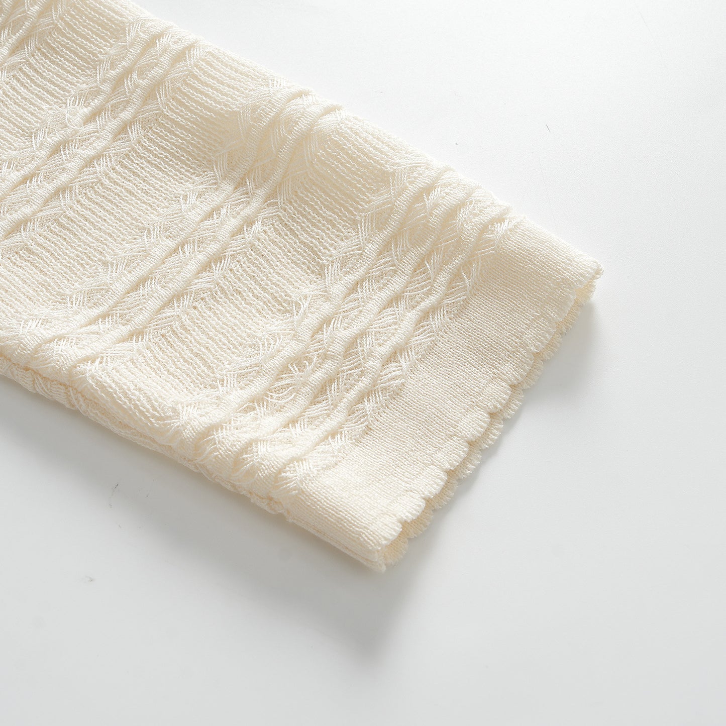 25ss Early autumn ruffled hem knitted cardigan