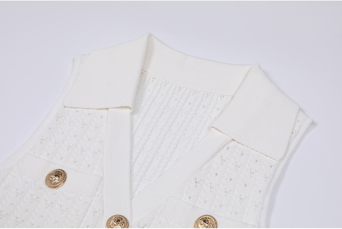 25ss A sleeveless dress for a European and American socialite