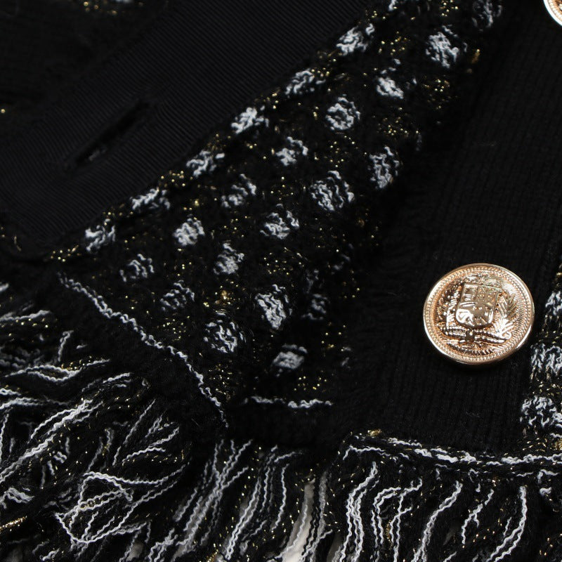 25ss Autumn and winter chanel-style knitted fashion casual set