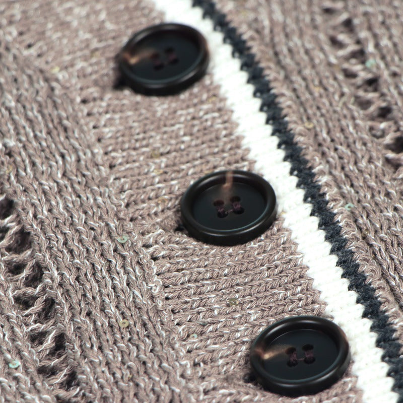 25ss Old Qianfeng autumn and winter linen and cotton knitted sweater