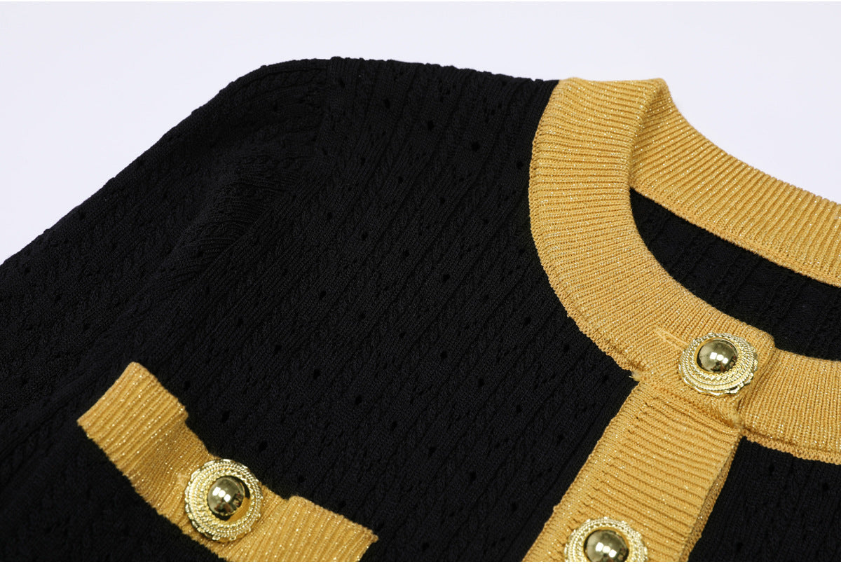 25ss Short European and American knitted dresses for autumn and winter